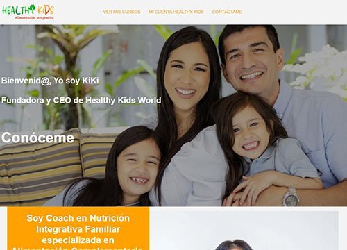 Healthy Kids World Academy website screenshot